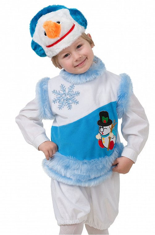 Костюм для мальчика Снеговик снежный Батик