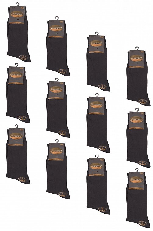 Хлопковые легкие мужские носки упаковка 12 пар Carabelli