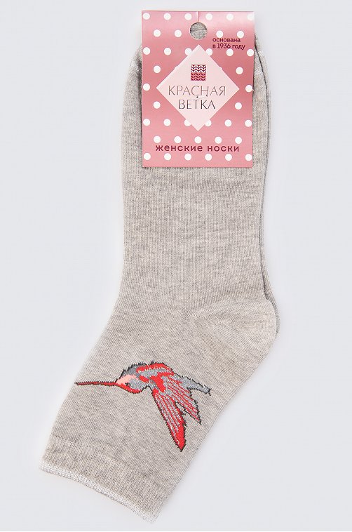 Женские носки с отделкой из люрекса Красная ветка