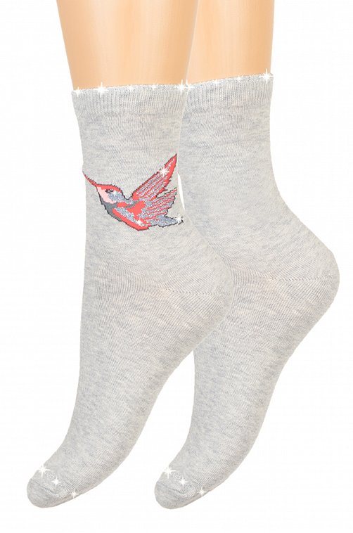 Женские носки с отделкой из люрекса Красная ветка
