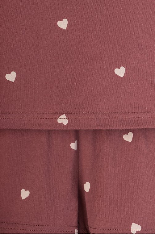 Трикотажная пижама для девочки из натурального хлопка Crockid