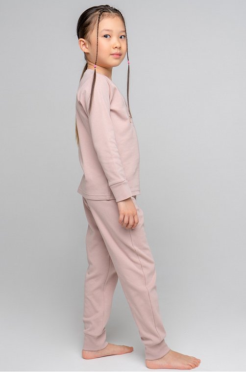 Трикотажная пижама для девочки из натурального хлопка Crockid