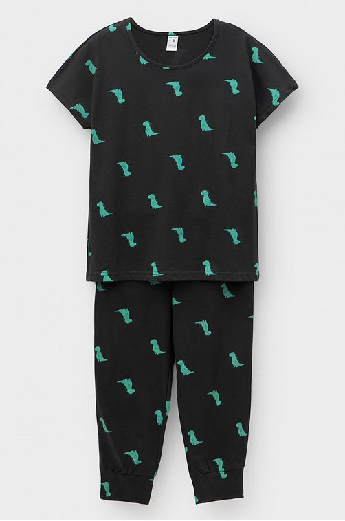 Хлопковая пижама для девочки Crockid