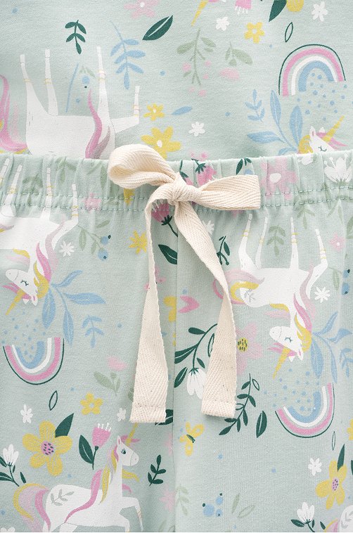 Хлопковая пижама для девочки Crockid