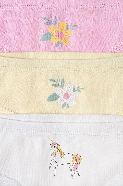 Трусы для девочки из рибаны 3 шт. Crockid