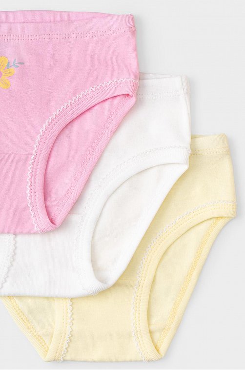 Трусы для девочки из рибаны 3 шт. Crockid