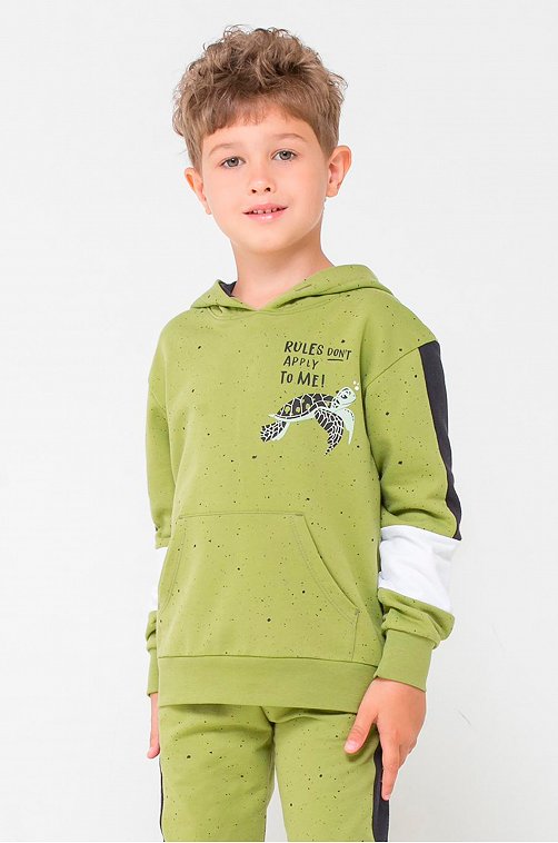 Джемпер для мальчика Crockid 6630006 зеленый купить оптом в HappyWear.ru