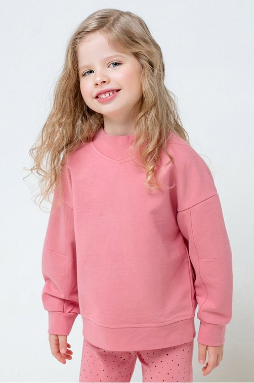 Джемпер с длинными рукавами из футера петли Crockid