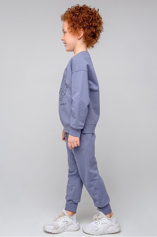 Джемпер для мальчика из петельчатого футера Crockid