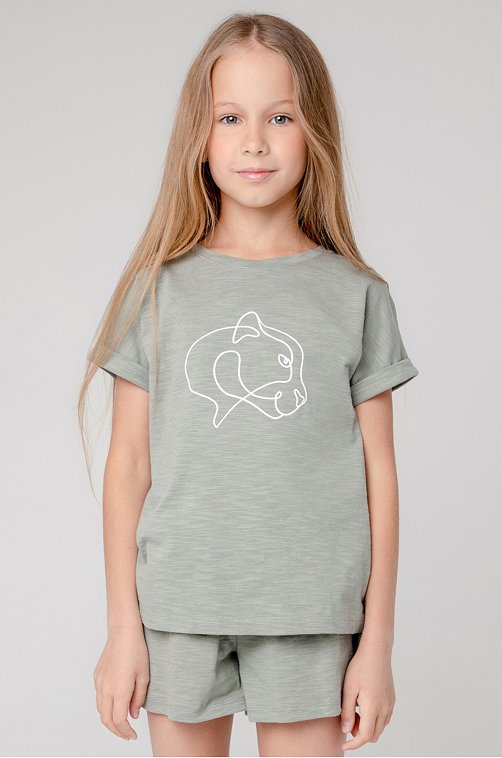 Футболка из супрема для девочки Crockid