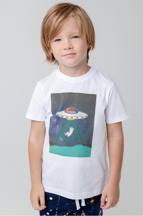 Хлопковая футболка для мальчика Crockid