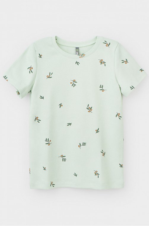 Хлопковая футболка для девочки Crockid