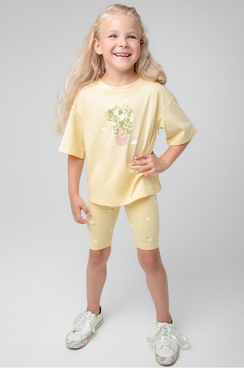 Футболка оверсайз из супрема для девочки Crockid