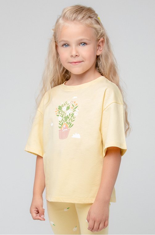 Футболка оверсайз из супрема для девочки Crockid