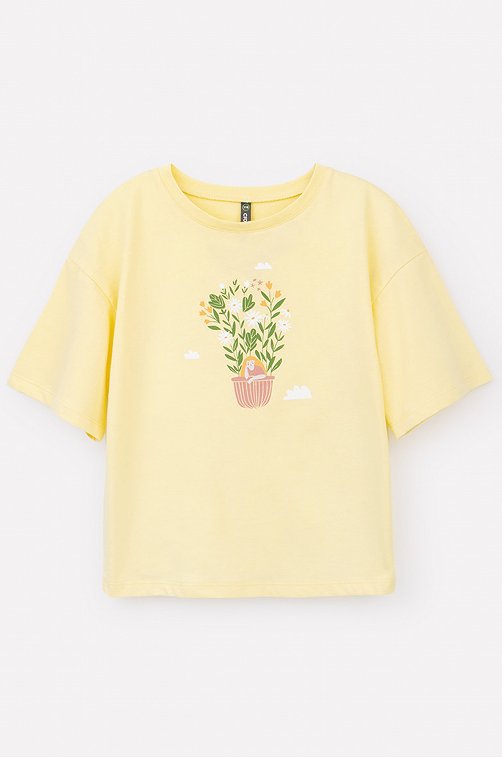 Футболка оверсайз из супрема для девочки Crockid