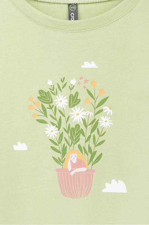 Футболка оверсайз из супрема для девочки Crockid