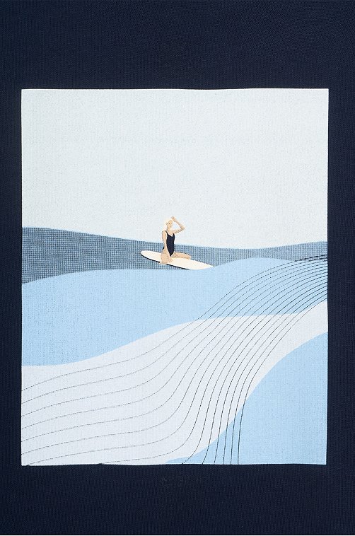 Футболка оверсайз из супрема для девочки Crockid