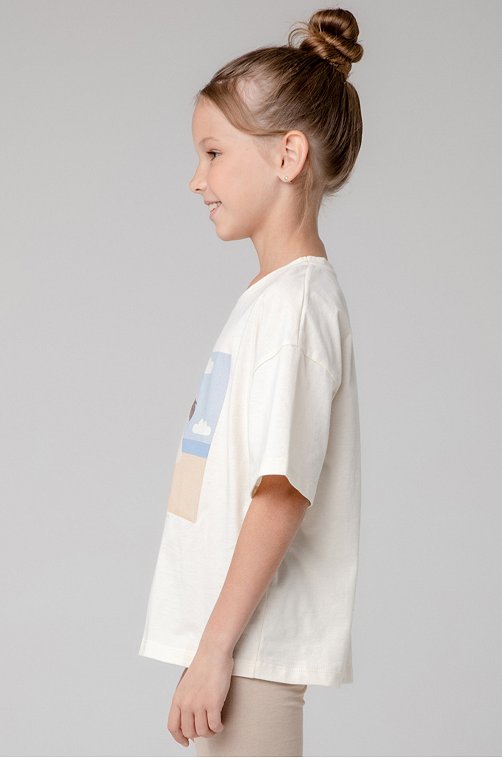 Футболка оверсайз из супрема для девочки Crockid