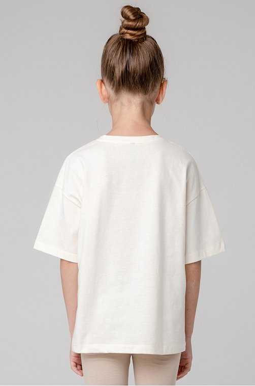 Футболка оверсайз из супрема для девочки Crockid