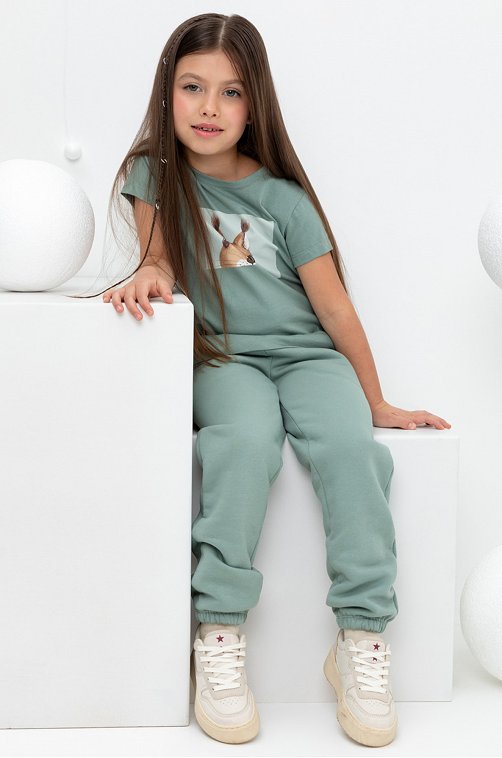 Футболка для девочки из супрема Crockid