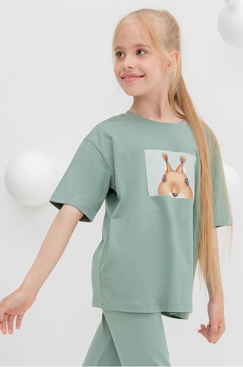 Футболка для девочки из супрема Crockid