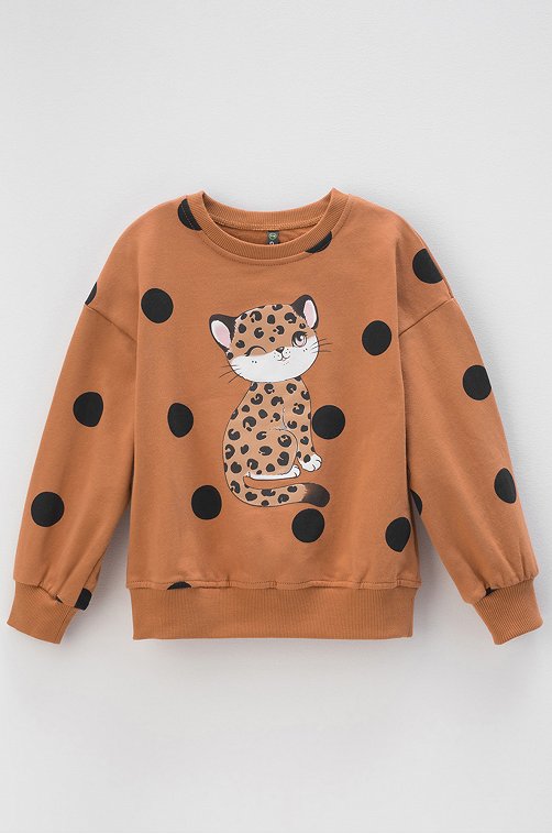 Джемпер из футера с начесом для девочки Crockid