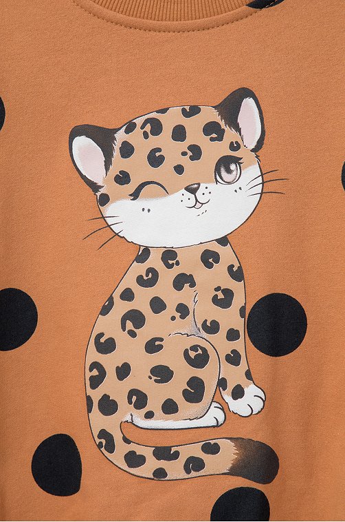 Джемпер из футера с начесом для девочки Crockid