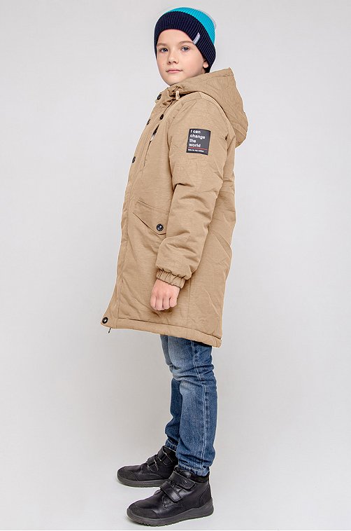Зимнее пальто для мальчика с утеплителем Crockid