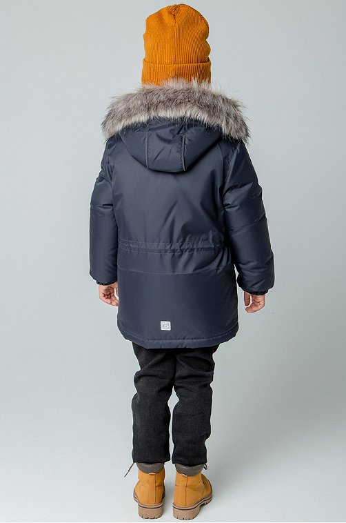 Зимнее пальто для мальчика с утеплителем Crockid