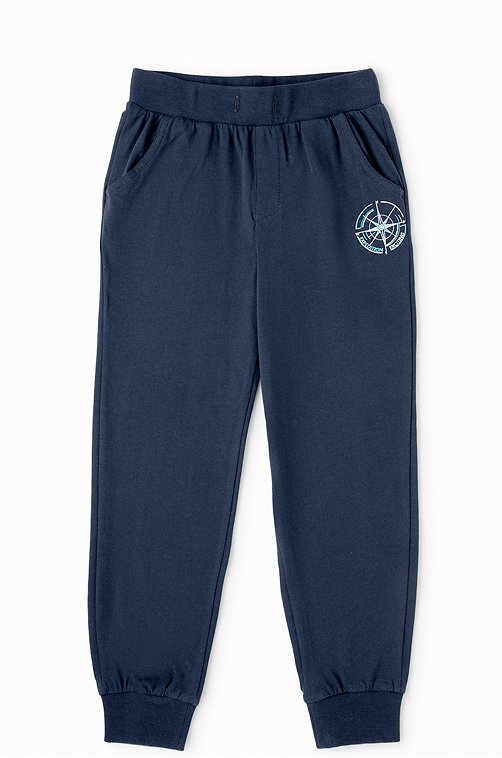Брюки для мальчика Crockid 6653369 синий купить оптом в HappyWear.ru