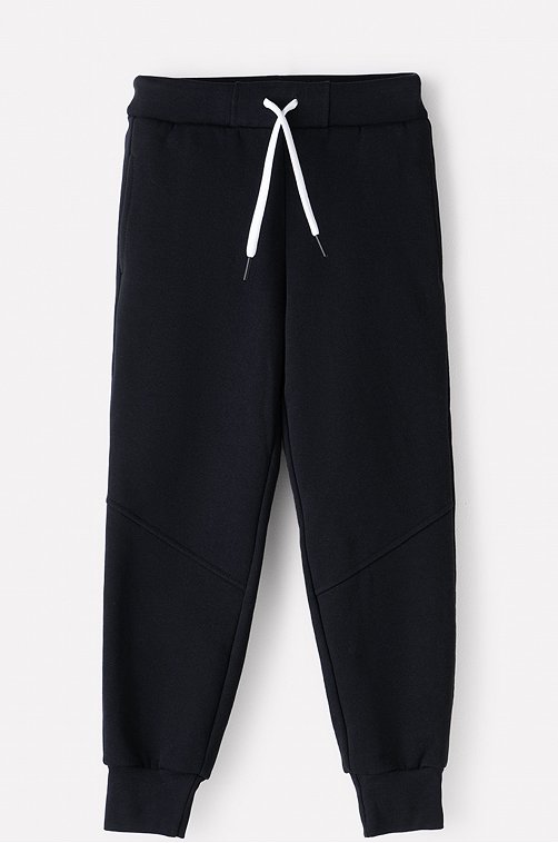 Теплые брюки для девочки из футера трехнитки с начёсом Crockid