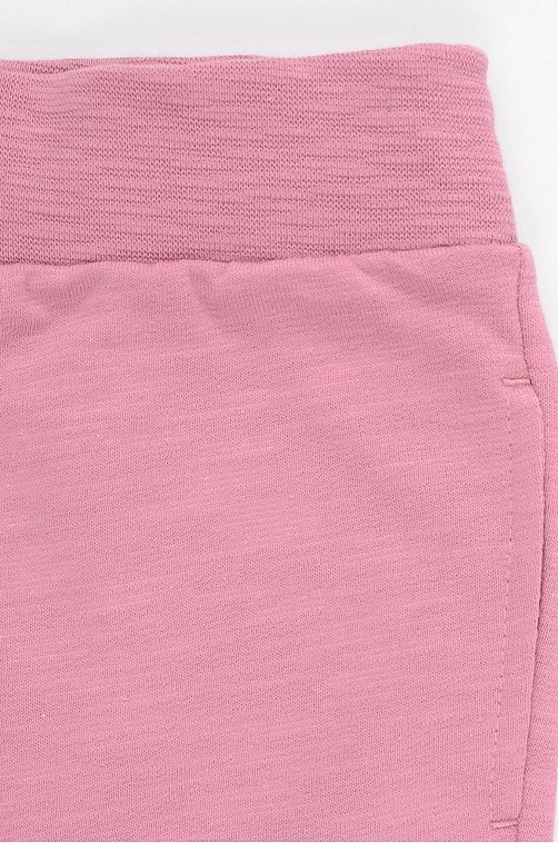 Теплые брюки для девочки из футера с начесом Crockid