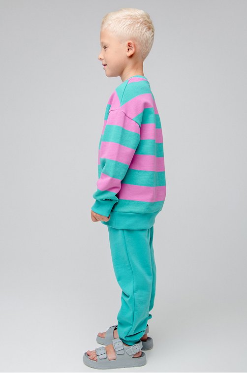 Детские хлопковые брюки из петельчатого футера Crockid