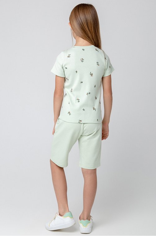 Удлиненные шорты из петельчатого футера для девочки Crockid