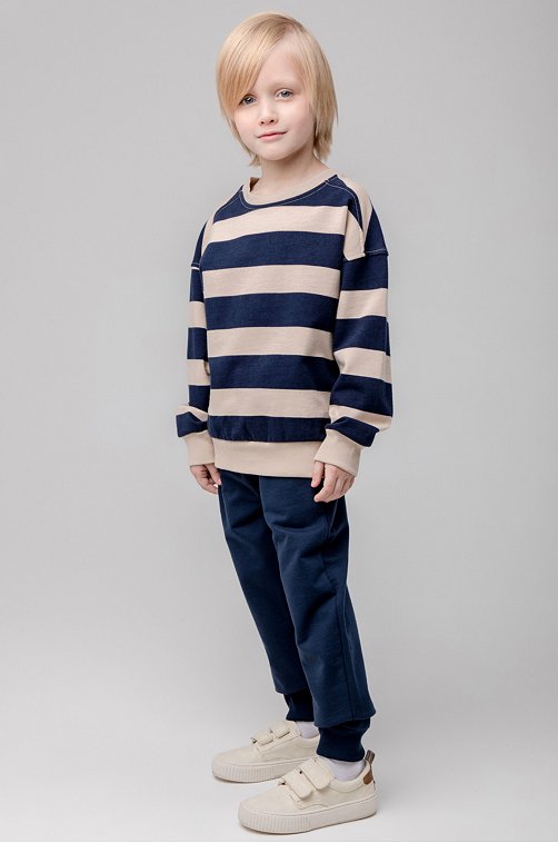 Хлопковые брюки из петельчатого футера для мальчика Crockid