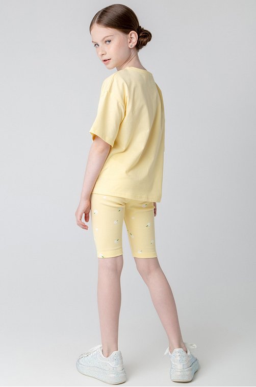 Велосипедки в рубчик из кашкорсе для девочки Crockid