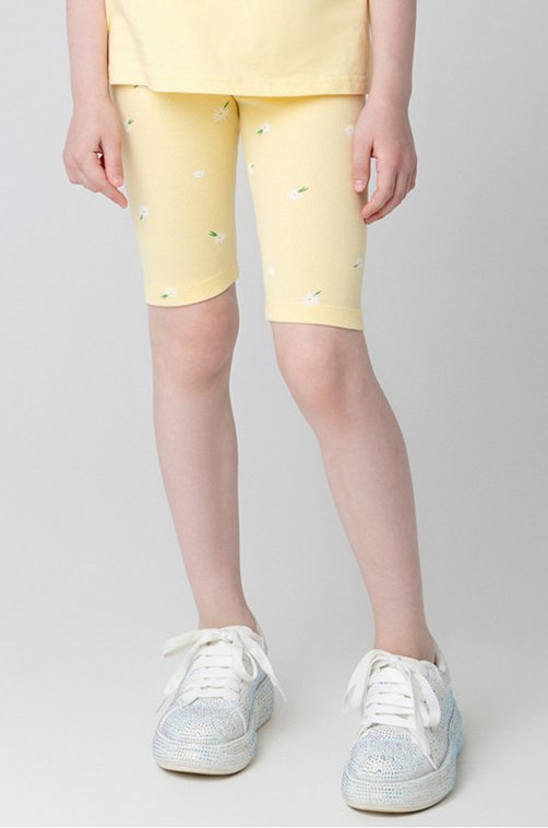 Велосипедки в рубчик из кашкорсе для девочки Crockid