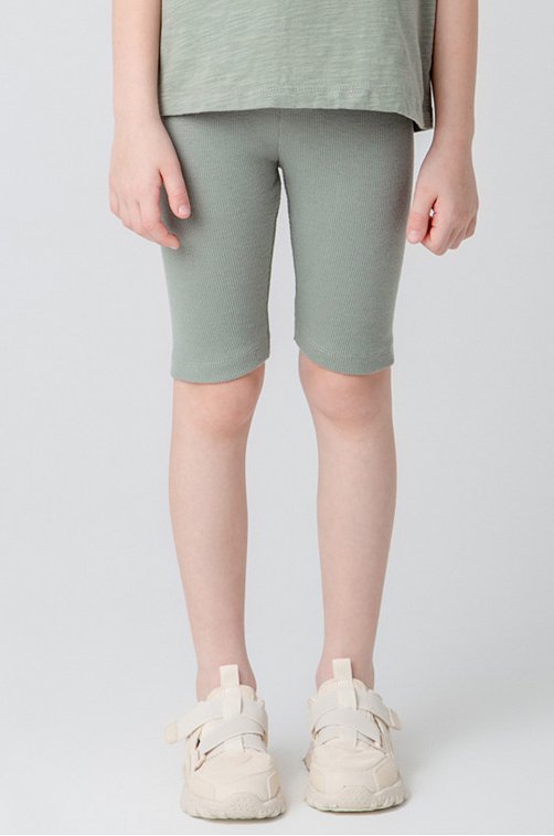 Велосипедки в рубчик из кашкорсе для девочки Crockid