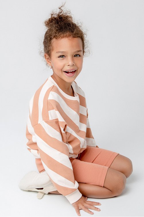 Велосипедки в рубчик из кашкорсе для девочки Crockid