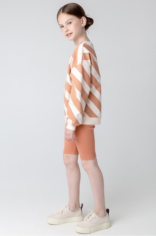 Велосипедки в рубчик из кашкорсе для девочки Crockid