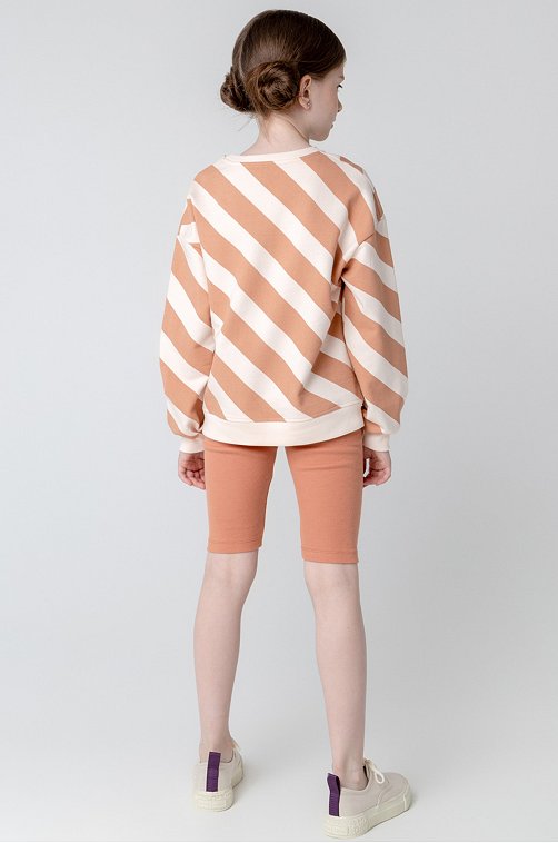 Велосипедки в рубчик из кашкорсе для девочки Crockid