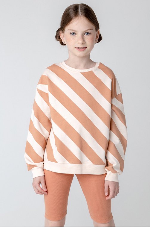 Велосипедки в рубчик из кашкорсе для девочки Crockid