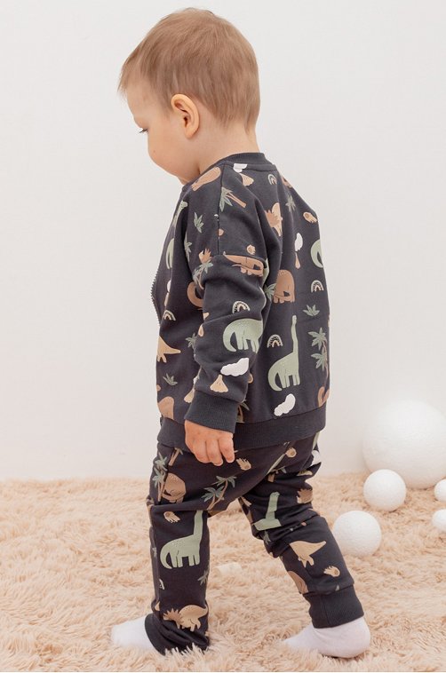 Брюки для мальчика из футера Crockid