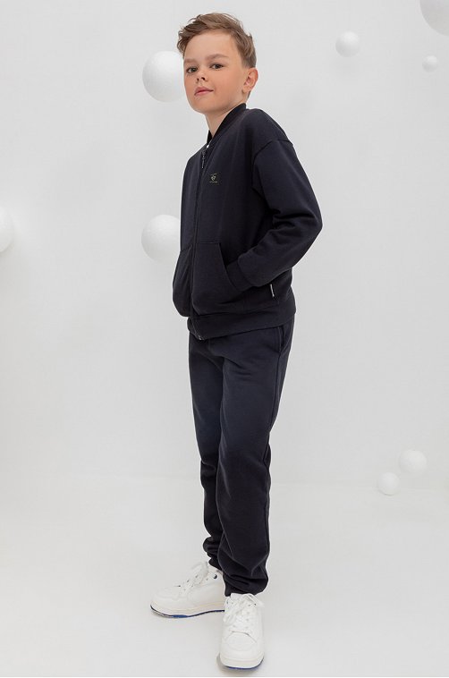 Брюки для мальчика из футера с начесом Crockid