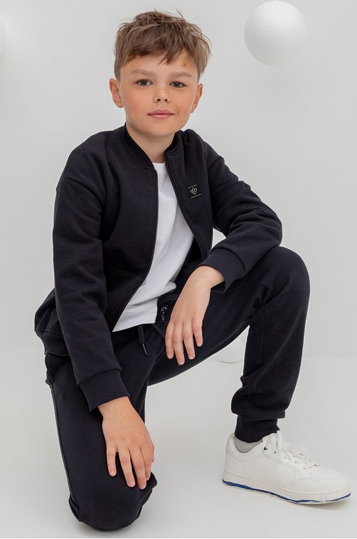 Брюки для мальчика из футера с начесом Crockid