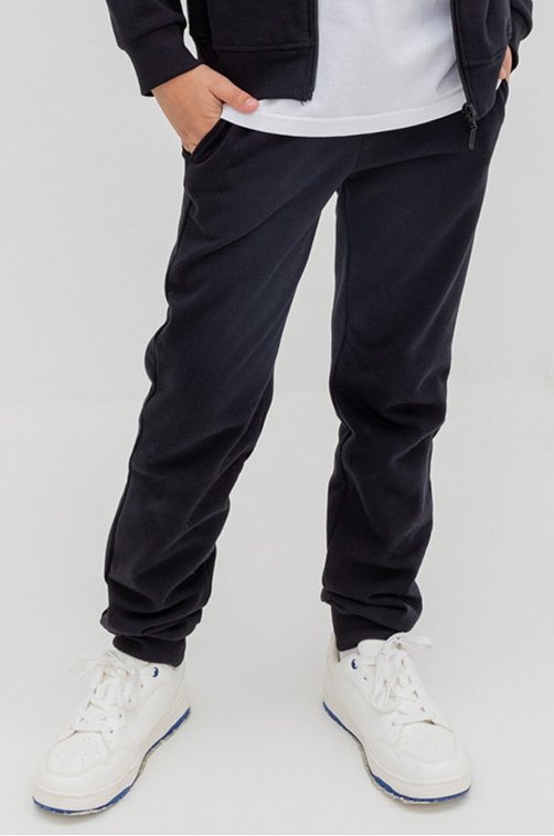 Брюки для мальчика из футера с начесом Crockid