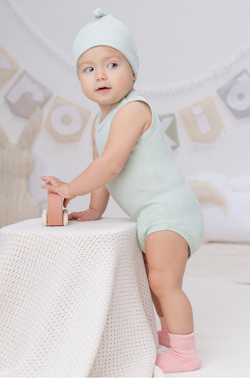 Боди в рубчик из натурального хлопка для девочки 2 шт. Crockid