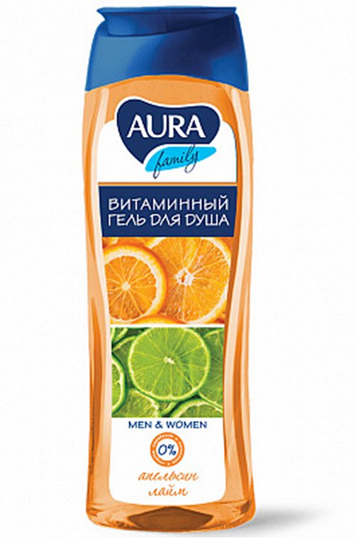 Гель для душа витаминный Апельсин и лайм 260 мл AURA
