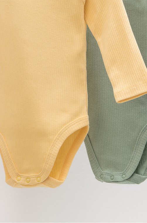 Детское боди в рубчик из натурального хлопка 2 шт. Crockid