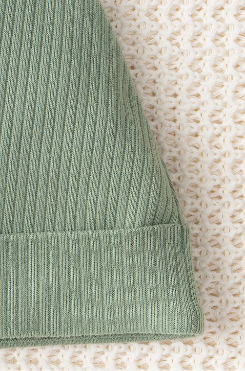 Детская шапочка в рубчик из натурального хлопка Crockid